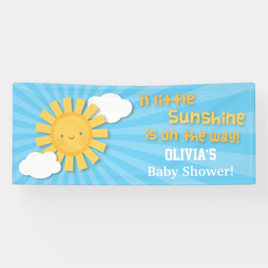Cute Little Sunshine Baby shower Welcome Banner (Horizontaal)