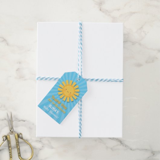 Cute Little Sunshine Bedankingslabeltjes Cadeaulabel (Met Touw)