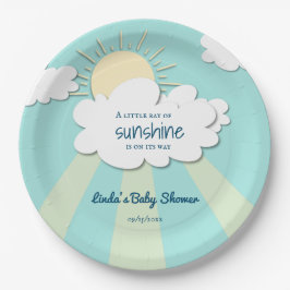 Cute Little Sunshine Gender Neutral Baby shower Papieren Bordje