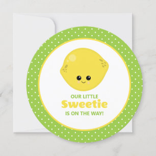 Cute Little Sweetie Lemon Baby shower Kaart