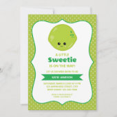 Cute Little Sweetie Limoen Baby shower Kaart (Voorkant)