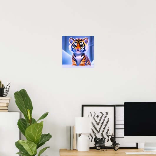 Cute Little Tiger Cub Poster