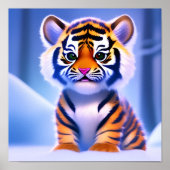 Cute Little Tiger Cub Poster (Voorkant)
