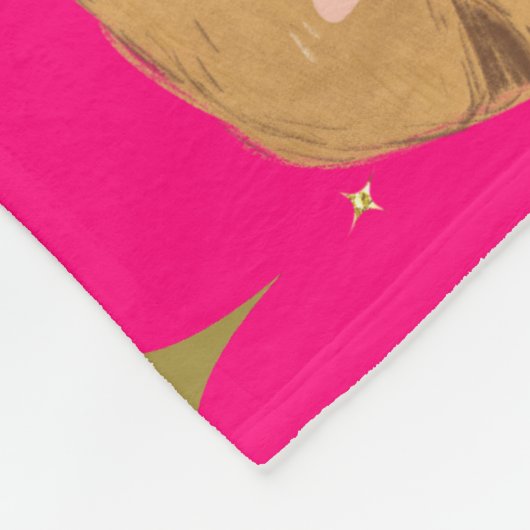 Cute little tiger gold start fleece deken (Hoek)