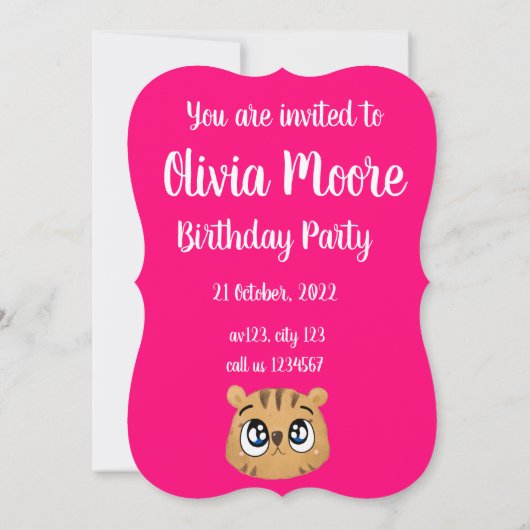 cute little tiger kaart (Achterkant)