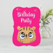 cute little tiger kaart (Staand voorkant)