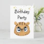 cute little tiger kaart (Staand voorkant)