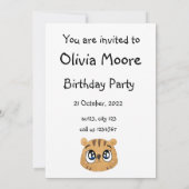 cute little tiger kaart (Achterkant)