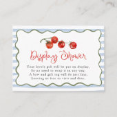Cute Little Tomato Baby Shower Display Shower Informatiekaartje (Voorkant)