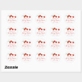 Cute Little Tomato Baby Shower Ronde Sticker (Vel)