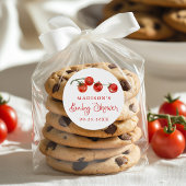 Cute Little Tomato Baby Shower Ronde Sticker