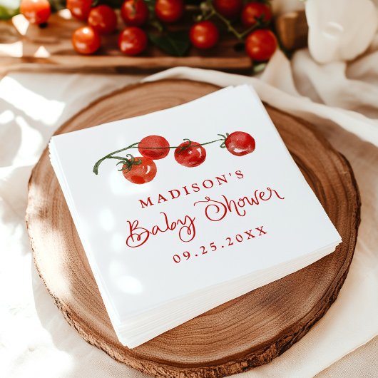 Cute Little Tomato Baby Shower Servet