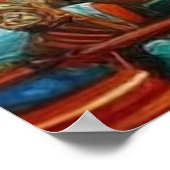 Cute Little Tourist town Modern harbour fantasy Poster (Hoek)