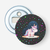 Cute Little Unicorn Button Flesopener (Voorkant)