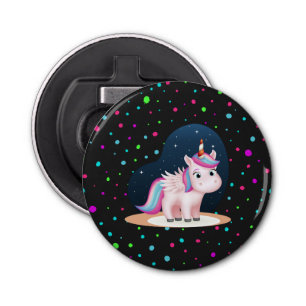 Cute Little Unicorn Button Flesopener