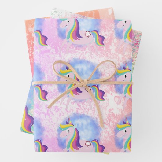 Cute little unicorn  inpakpapier vel (In situ)