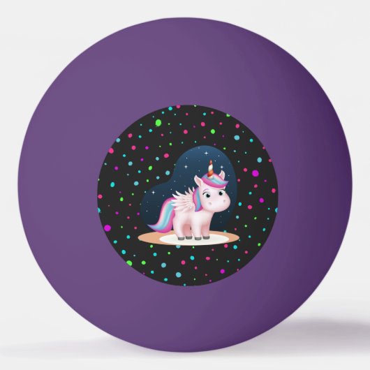 Cute Little Unicorn Pingpongbal (Voorkant)
