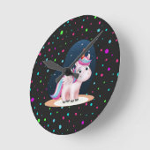 Cute Little Unicorn Ronde Klok (Hoek)