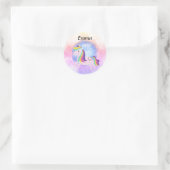 Cute little unicorn  ronde sticker (Tas)
