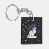 Cute Little Unicorn Sleutelhanger (Voorkant Links)