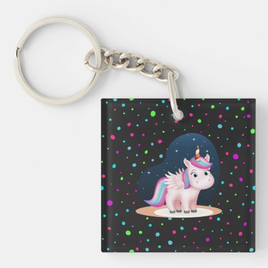 Cute Little Unicorn Sleutelhanger (Voorkant)