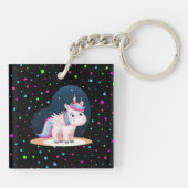 Cute Little Unicorn Sleutelhanger (Achterkant)