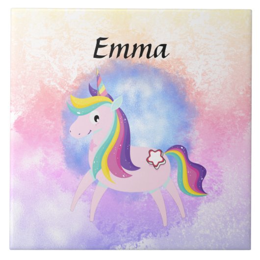 Cute little unicorn  tegeltje (Voorkant)