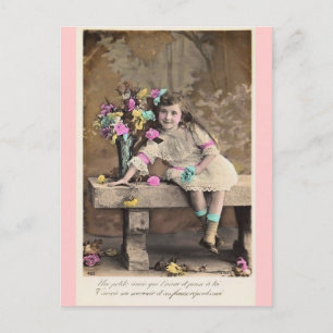 Cute Little Victoriaans French Girl briefkaart