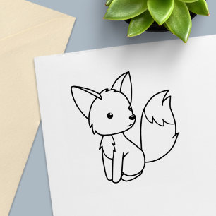 Cute Little Vos Kleur Me Zelfinktende Stempel