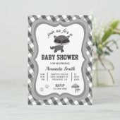 Cute Little Wasbeer Babyshower Uitnodiging (Staand voorkant)