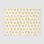 Cute Little Waterverf Chickens Patroon Tissuepapier (Voorkant)