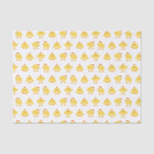 Cute Little Waterverf Chickens Patroon Tissuepapier