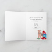 Cute Little Welsh Terrier Puppy kerst Feestdagen Kaart (Binnen)