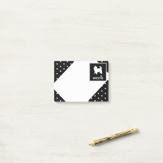 Cute Little Westie - West Highland Terrier Post-it® Notes (Op bureau)