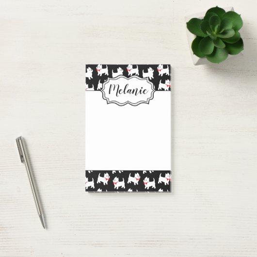 Cute Little Westie - West Highland White Terriers Post-it® Notes (Kantoor)
