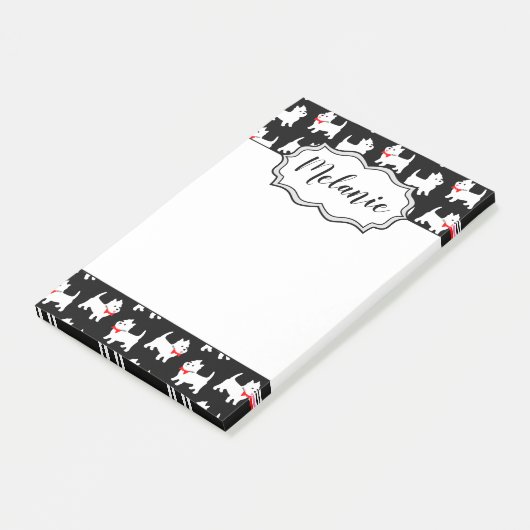 Cute Little Westie - West Highland White Terriers Post-it® Notes (Schuin)