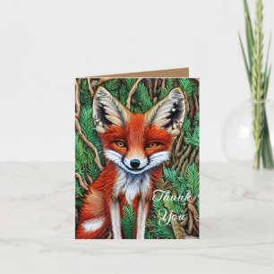 Cute Little Wilderness Fox Bedankkaart
