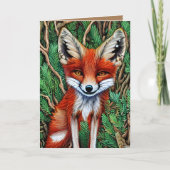 Cute Little Wilderness Fox Bedankkaart (Voorkant)