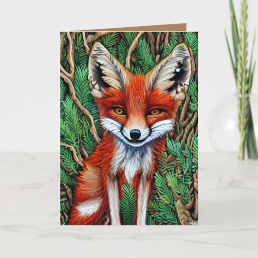 Cute Little Wilderness Fox Bedankkaart (Voorkant)