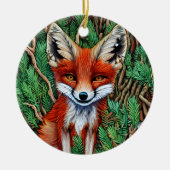 Cute Little Wilderness Fox Keramisch Ornament (Voorkant)