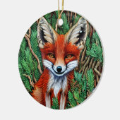 Cute Little Wilderness Fox Keramisch Ornament (Links)