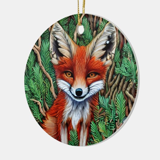Cute Little Wilderness Fox Keramisch Ornament (Links)