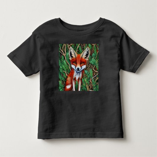 Cute Little Wilderness Fox Kinder Shirts (Voorkant)