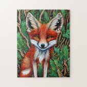 Cute Little Wilderness Fox Legpuzzel (Verticaal)