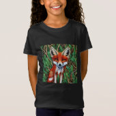 Cute Little Wilderness Fox T-shirt (Voorkant)