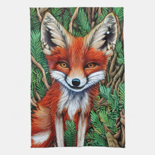 Cute Little Wilderness Fox Theedoek