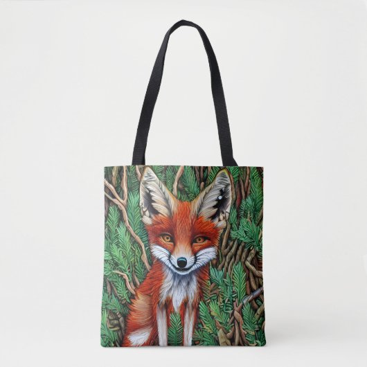 Cute Little Wilderness Fox Tote Bag (Voorkant)