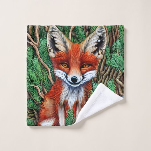 Cute Little Wilderness Fox Washandje (Wasdoekje)