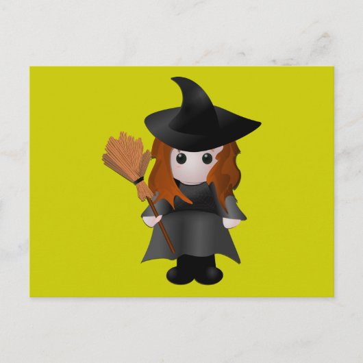 Cute Little Witch Briefkaart (Voorkant)