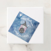 Cute Little Witch Children's Halloween Party Bedankjes Labels (In situ)